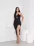 Vestido Curto Com Argola e Fenda - MAG