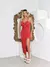 Vestido Curto Com Argola e Fenda