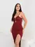 Vestido Curto Com Argola e Fenda