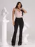 Calça Jeans Feminina Modelo Cintura Alta Flare com Elastano Levanta Bumbum
