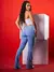 Calça Jeans Feminina Modelo Cintura Alta Flare com Elastano Levanta Bumbum na internet