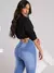 Calça Jeans Feminina Modelo Cintura Alta Flare com Elastano Levanta Bumbum na internet