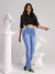 Calça Jeans Feminina Modelo Cintura Alta Flare com Elastano Levanta Bumbum