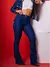 Calça Jeans Feminina Modelo Cintura Alta Flare com Elastano Levanta Bumbum - MAG