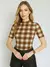 Blusa Manga Curta Gola Alta Malha Ribana Canelada Feminina Básica Elegante Confortável - comprar online