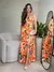 Vestido longo fenda floral - comprar online