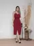 vestido midi de alfaiataria de alcinha - loja online