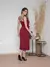 vestido midi de alfaiataria de alcinha