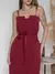 vestido midi de alfaiataria de alcinha