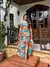 Vestido longo fenda floral - loja online