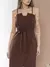 vestido midi de alfaiataria de alcinha na internet
