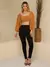 Imagem do Cropped com manga longa/Blusa/Com botao lastex/Liso
