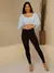 Cropped com manga longa/Blusa/Com botao lastex/Liso na internet