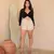 Short feminino alfaiataria com cinto e com bolso