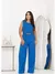 Conjunto Femenino regata y Calça Alfaitaria Simples elegante Casual Com cinto Bolso