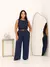Conjunto Femenino regata y Calça Alfaitaria Simples elegante Casual Com cinto Bolso - comprar online