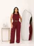Conjunto Femenino regata y Calça Alfaitaria Simples elegante Casual Com cinto Bolso - comprar online