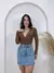 Body Feminino Manga Longa Bojo Frente Transpassada Marquezine