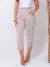 CALÇA CAPRI FEMININA JACQUARD LINHO COM BOLSO E BOTAO. - loja online