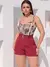 Short feminino alfaiataria com cinto e com bolso na internet