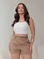 Short feminino alfaiataria com cinto e com bolso - loja online