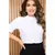 BLUSA GOLA ALTA FEMININA 100% ALGODÃO MANGA CURTA - loja online