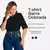 T-Shirt Feminina Barra Dobrada 100% Algodão Blusa Casual Básico Liso Elegânte - Moda Blogueirinha - loja online