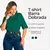 T-Shirt Feminina Barra Dobrada 100% Algodão Blusa Casual Básico Liso Elegânte - Moda Blogueirinha - MAG