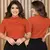BLUSA GOLA ALTA FEMININA 100% ALGODÃO MANGA CURTA na internet