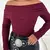 Blusinha Feminina Ombro a Ombro Manga Longa Ribana Canelada Blusa - loja online