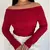 Blusinha Feminina Ombro a Ombro Manga Longa Ribana Canelada Blusa - comprar online