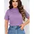 BLUSA GOLA ALTA FEMININA 100% ALGODÃO MANGA CURTA - comprar online
