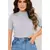 BLUSA GOLA ALTA FEMININA 100% ALGODÃO MANGA CURTA - comprar online
