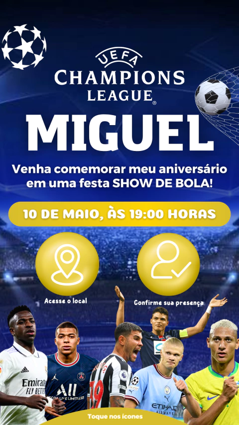 Convite de Aniversário Interativo Time de Futebol - comprar online