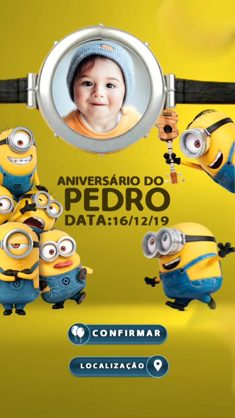 Convite de Aniversário Interativo Minions - comprar online