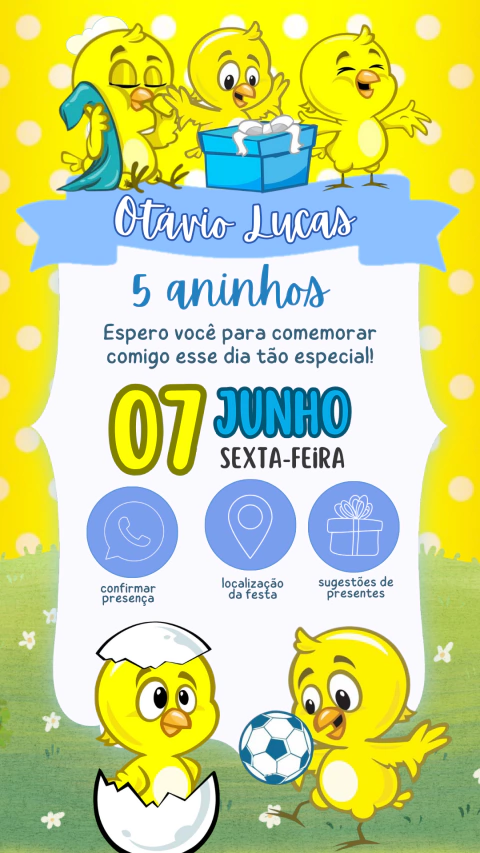 Convite de Aniversário Interativo Galinha Pintadinha - comprar online