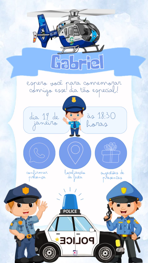 Convite de Aniversário Interativo Infantil Masculino - comprar online