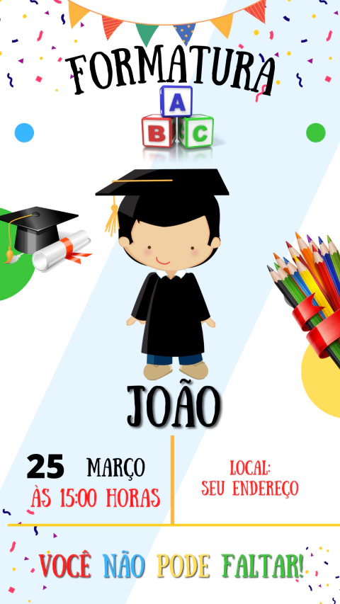 Convite Digital Formatura - comprar online