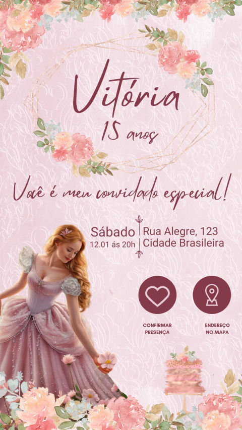 Convite de Aniversário Interativo 15 Anos - comprar online