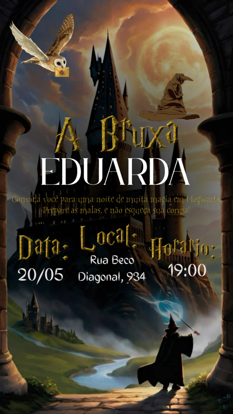 Convite de Aniversário Harry Potter - comprar online