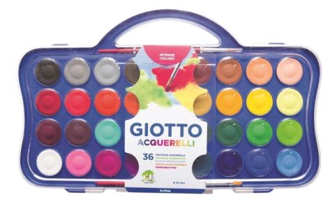 ACUARELA GIOTTO 36 COLORES BANDEJA + PINCEL