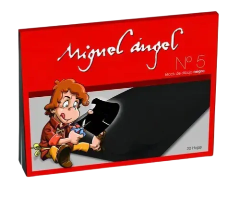 Block dibujo N°5 negro Miguel angel