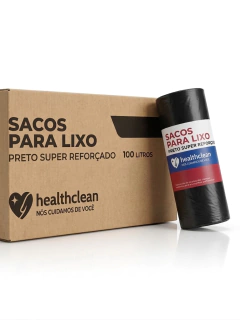 Saco para Lixo 20L Preto com 100 Unidades (Rolo)