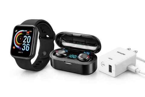 Combo smartwatch auriculares cargador