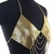 Top Metalizado Dourado com Correntes Decorativas na internet