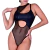 Body Cortesã Sexy Em Arrastão e Lycra Cirrê - Lingerie Sensualle