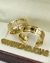 Aliança de Ouro 18k - 8mm com Fileira de Brilhantes Cravejados - comprar online