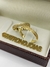 Aliança de Ouro 18k 3mm | Diamantado ao Centro e Laterais Polidas - comprar online