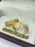 Aliança de Ouro 18k 5mm | Diamantado com Frisos Polidos e Fileira de Pedra ao Centro - comprar online