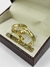 Aliança de Ouro 18k 5mm | Lateral Diamantada e Centro Trabalhado no Torno - comprar online